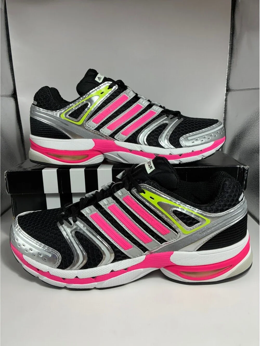 Size 13 - Adidas Adistar Control 5 Core Black Lucid Pink